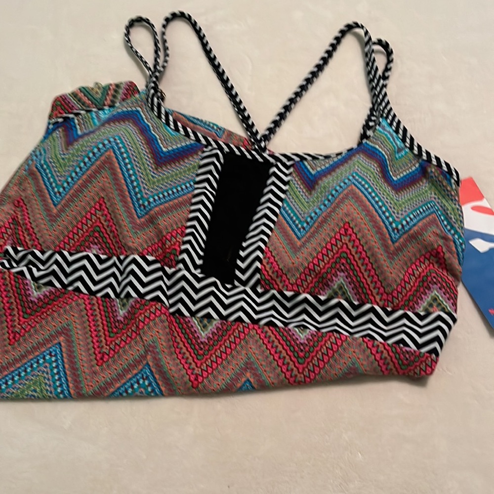 Sun & Sea Multicolor One Piece Swimsuit Size 16 - Picture 3 of 8